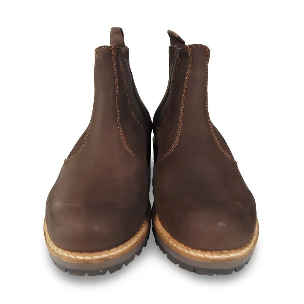 Bos. & Co. Camden Sherpa Lined‎ Leather Chelsea Boots Men's 9/42 Dark Brown